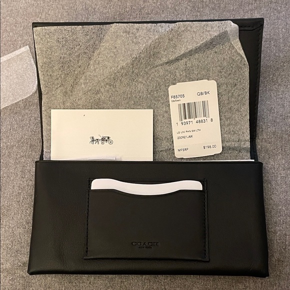 STAR WARS Coach Black Leather Wallet NEW - Picture 5 of 7